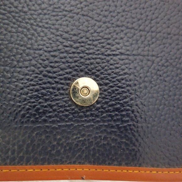 Vintage Dooney & Bourke All Weather Navy Blue Pebble Leather Crossbody Handbag - Picture 9 of 12